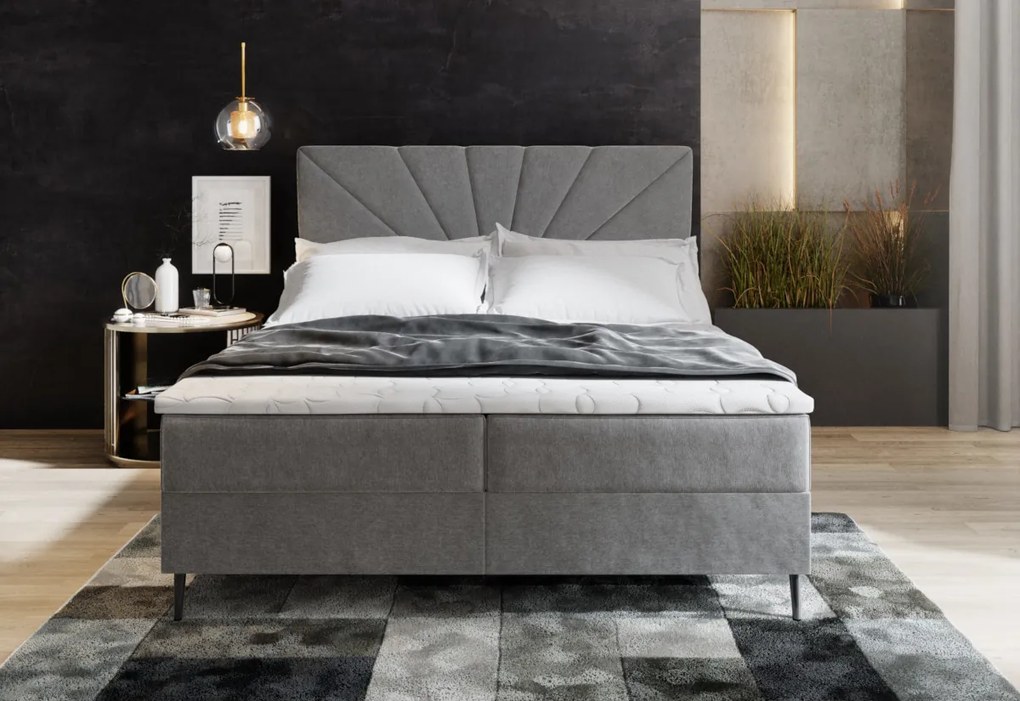 MERI kárpitozott boxspring ágy, 140x200,  cosmic 10