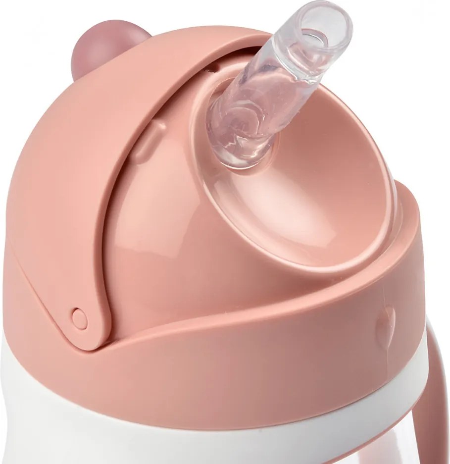 Béaba Szívószálas Ivópohár 300 ml - Sötét rózsaszín