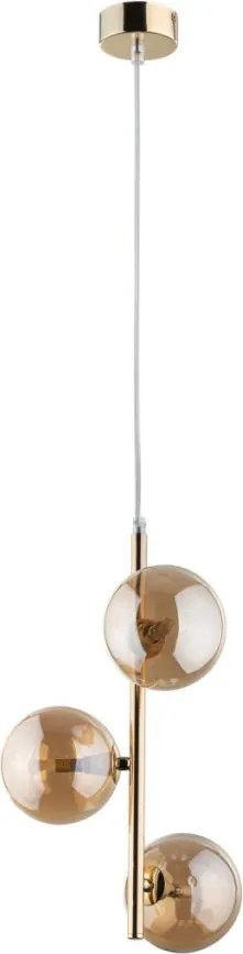 TK LIGHTING 4838 ESTERA Többágú Függesztett Lámpa Borostyán, Arany G9 IP20