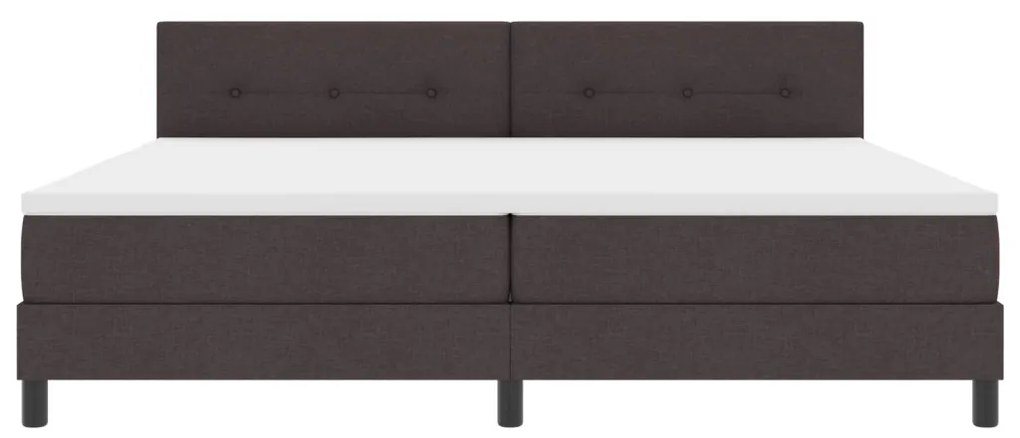 Boxspring ágy matraccal Sötét Barna 200 x 200 cm szövet