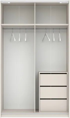 BERNO ruhásszekrény, 120 cm | Kasmír + Jackson hickory tölgy