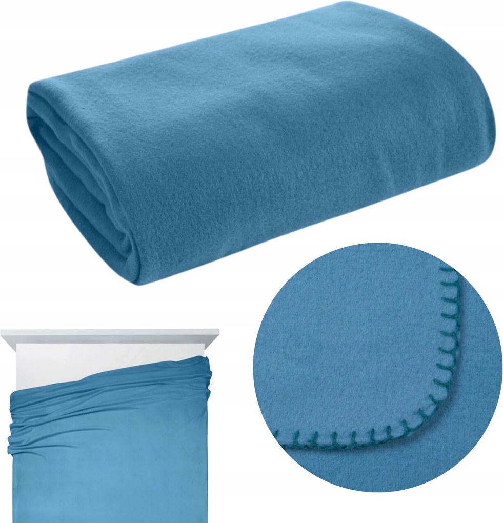 Polar takaró 150x200cm polár kék Ágytakaró Puha Meleg