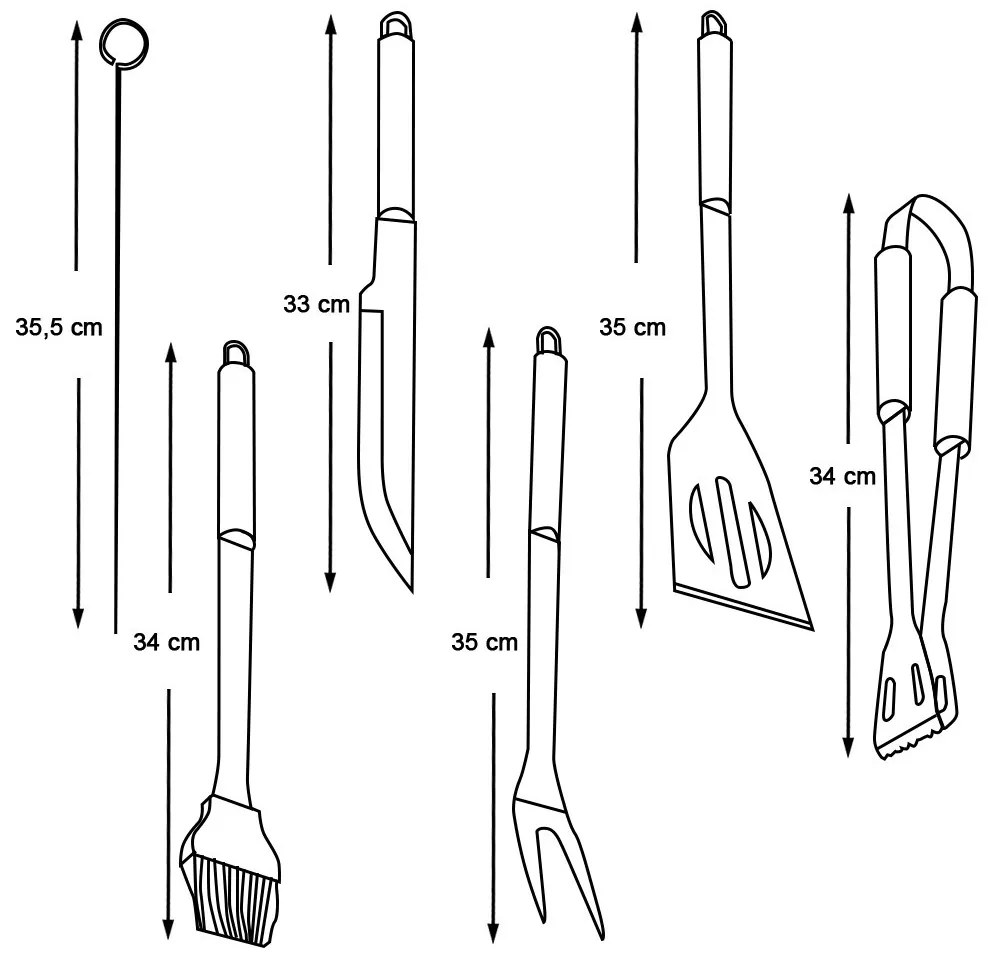 9 részes grill eszköz készlet táskában