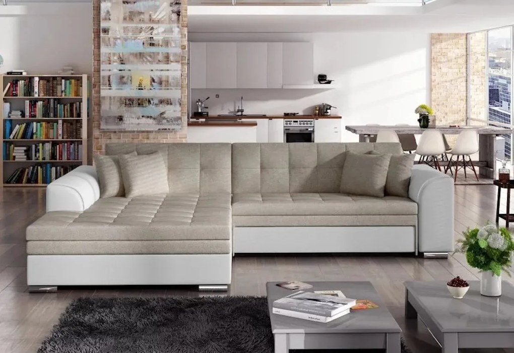 SORENTO ágyazható sarok ülőgarnitúra, 294x80x196 cm, sawana21/madryt14, balos