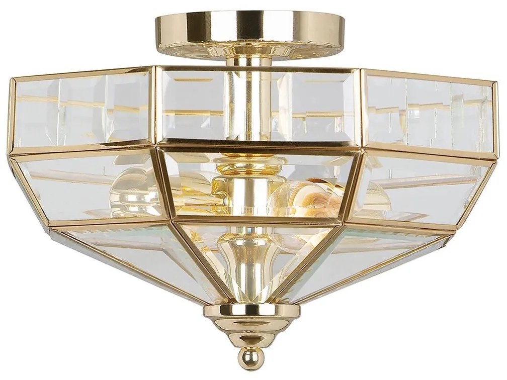 Elstead OLD-PARK-PB - Mennyezeti lámpa OLD PARK 2xE27/60W/230V arany
