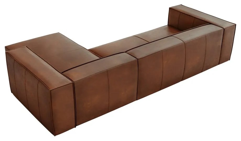 Konyakbarna bőr sarokkanapé (jobb oldali) Madame – Windsor &amp; Co Sofas