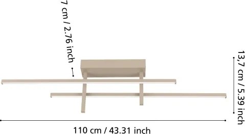 Eglo 901886 - TREPILIANO LED mennyezeti lámpa LED/20W/230V bézs