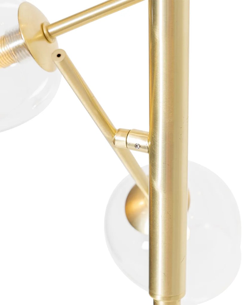 Klasszikus állólámpa arany üveggel 5-lámpás - Elien