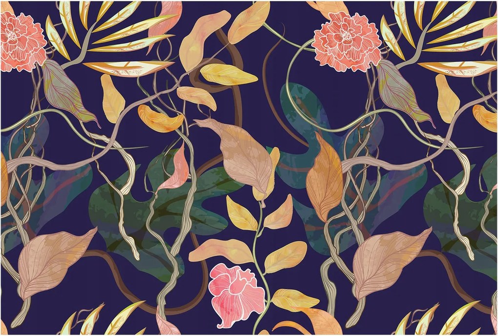 Fali fotótapéta Flizelin a szobába Növényi elegancia 104x70 Ragasztó