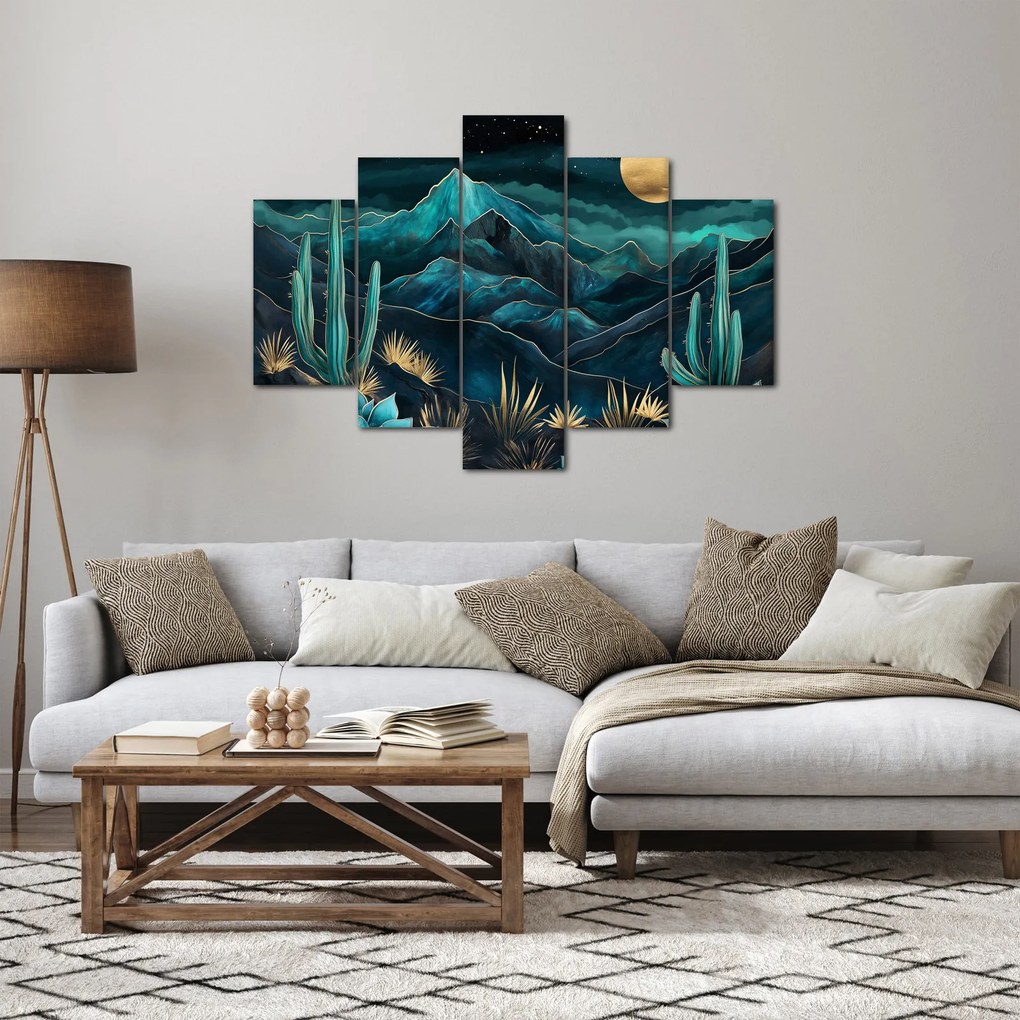 Kép - Türkiz éjszaka (150x105 cm)