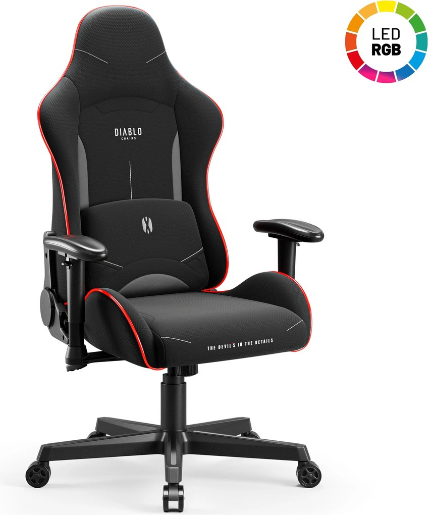 Gamer szék LED RGB fekete: Diablo X-Starter