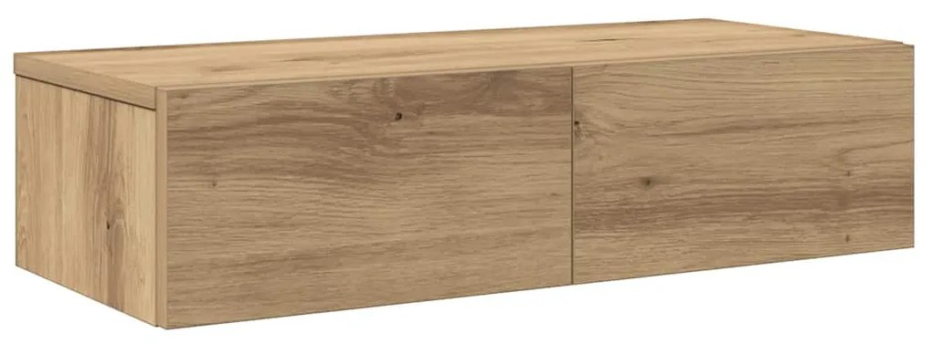 Falipolc fiókokkal artisian tölgy 60x26,5x15 cm műszaki fa
