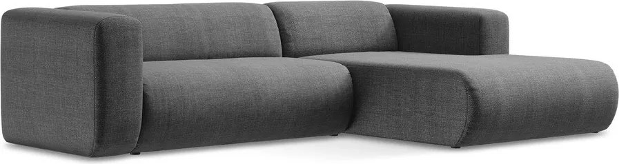 Szürke sarokkanapé (jobb oldali-heverő résszel) Ekahi – Makamii