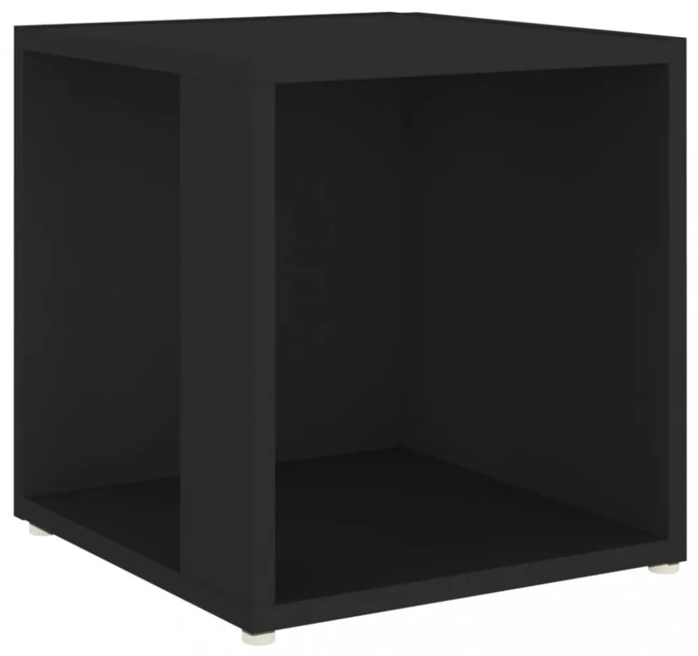 fekete szerelt fa kisasztal 33 x 33 x 34,5 cm
