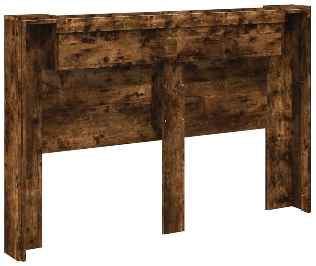 Fejtámla polcokkal Füstölt tölgy 160 x 16,5 x 103,5 cm Faanyag