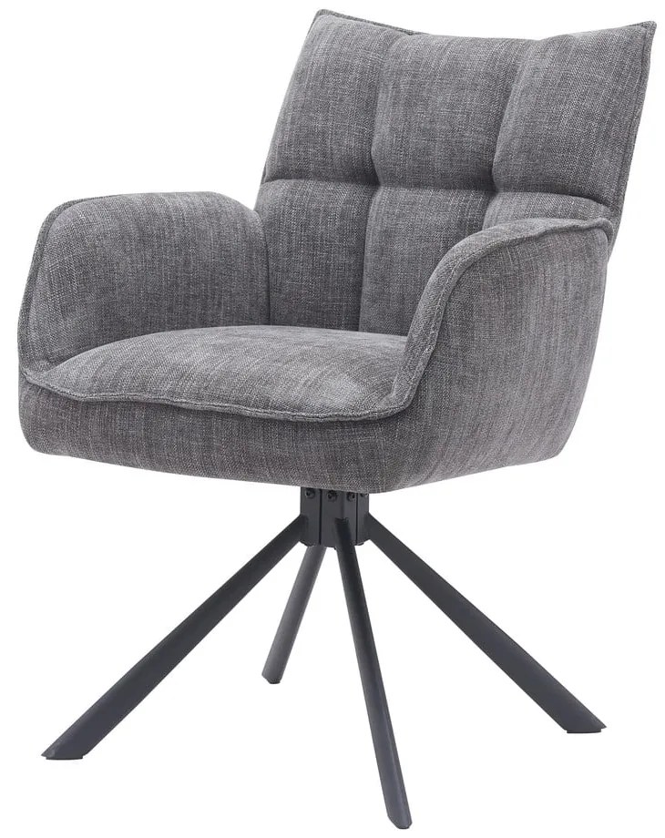 Szürke kárpitozott étkezőfotel szett 2 db-os Marilla – Unique Furniture