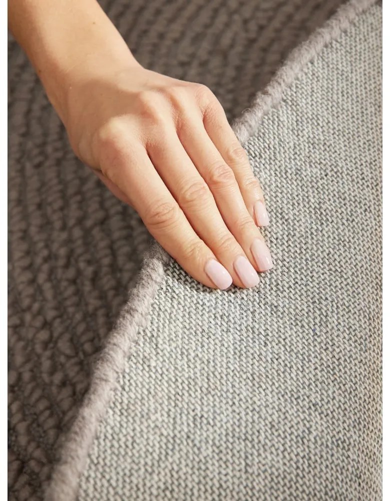 Szürkésbarna kézi szövésű gyapjú kerek szőnyeg ø 200 cm Calmio – Hanse Home