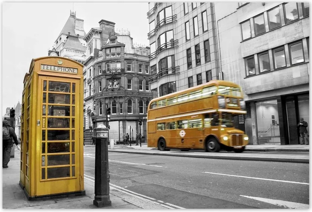 Poszterek 200x135 Sárga londoni busz
