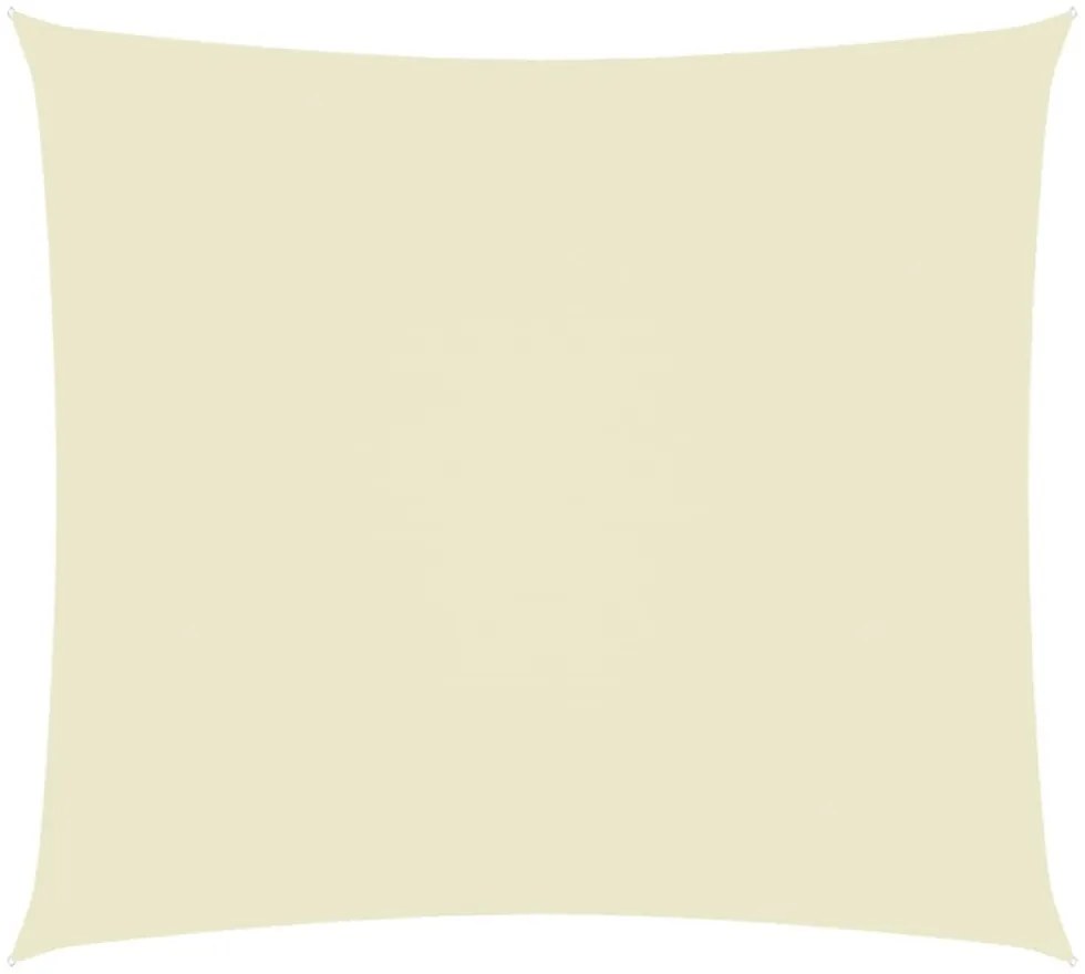 krémszínű téglalap alakú oxford-szövet napvitorla 2,5 x 3,5 m