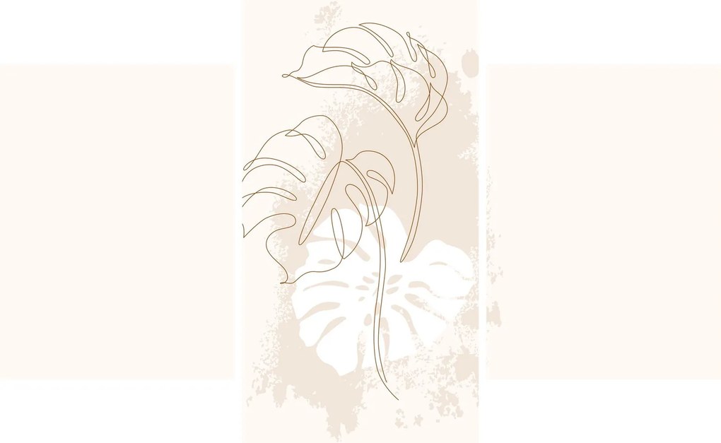 Kép - Line art monstera N⁰1 (90x60 cm)