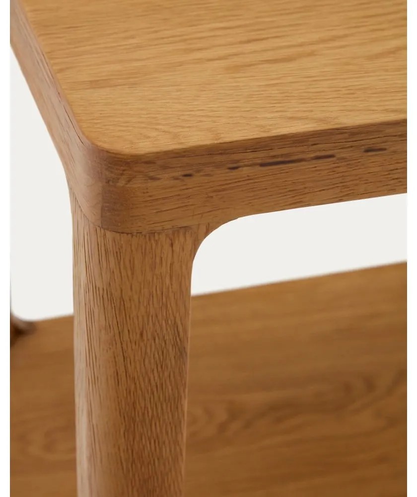 Tárolóasztal tölgyfa dekorral 50x50 cm Maymai – Kave Home