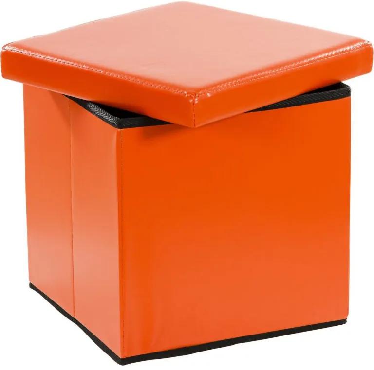 Összecsukható zsámoly tároló STILISTA® - narancssárga