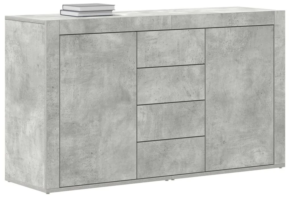 Oldalszekrény Beton Szürke Műanyag-fa 120 x 36 x 69 cm Tárolás