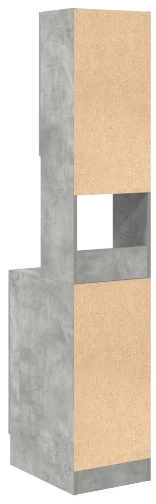 Konyhai Szekrény Beton Szürke 35x50x180 cm Mérnöki Fa