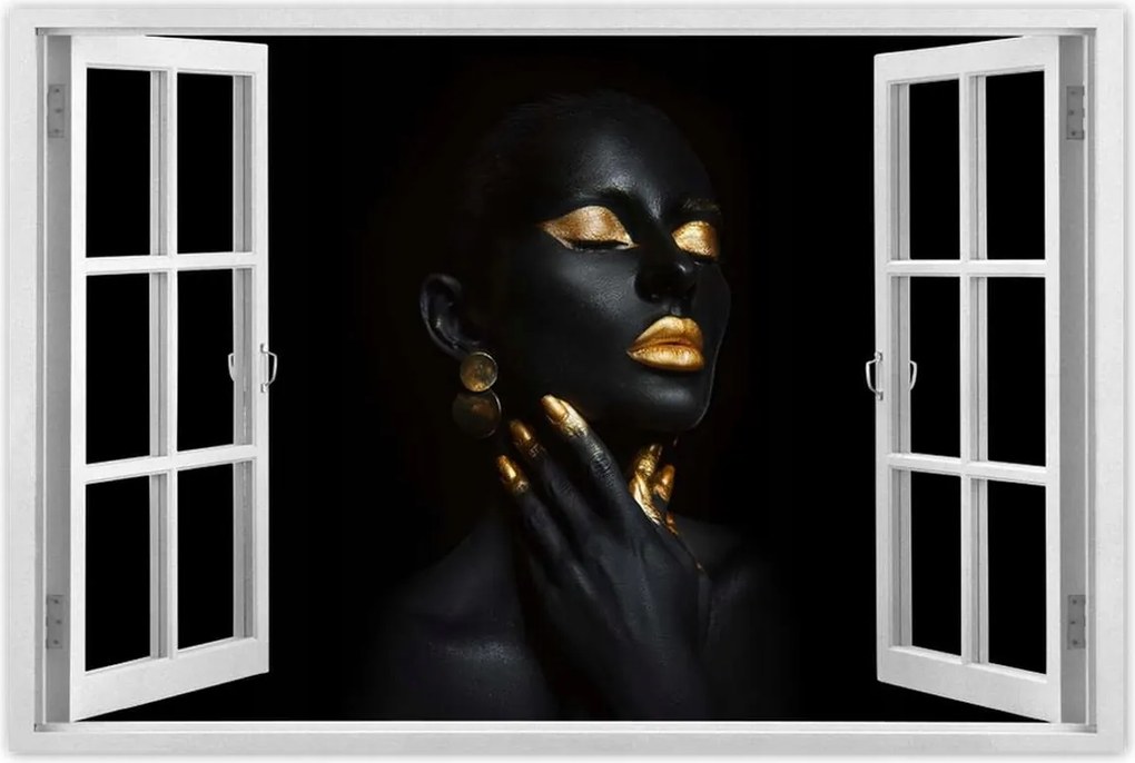 Poszterek 90x60 Arannyal bevont arc