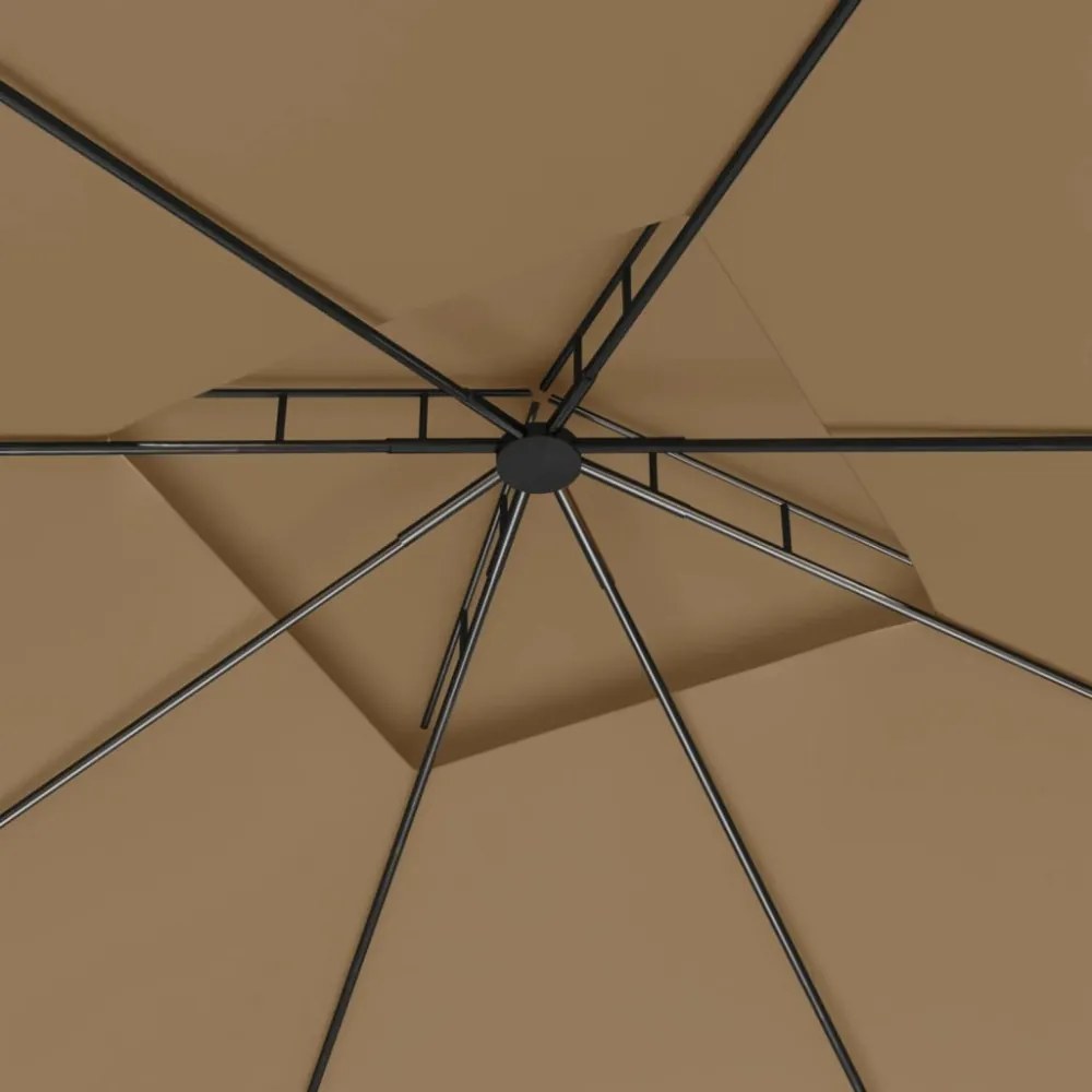 tópszínű pavilon 3 x 3 x 2,7 m 160 g/m²