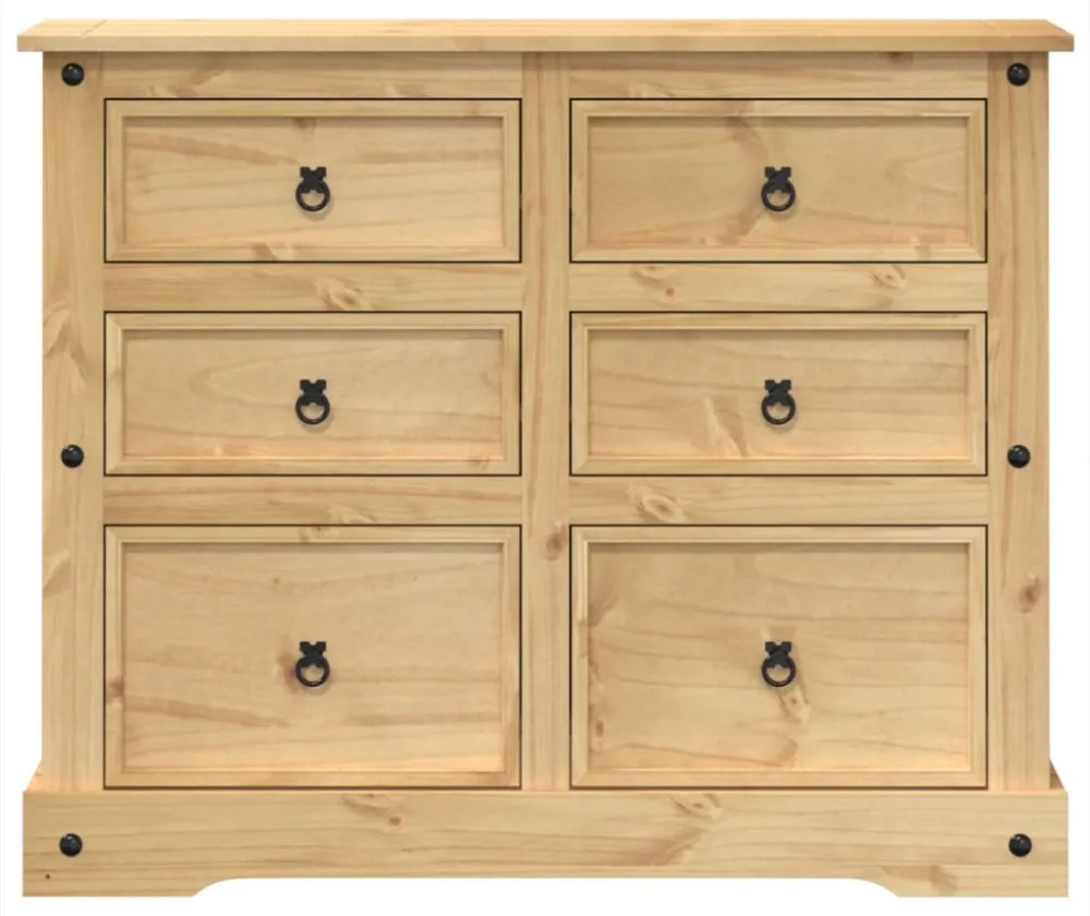 Corona tömör fenyőfa komód 110x43x91 cm