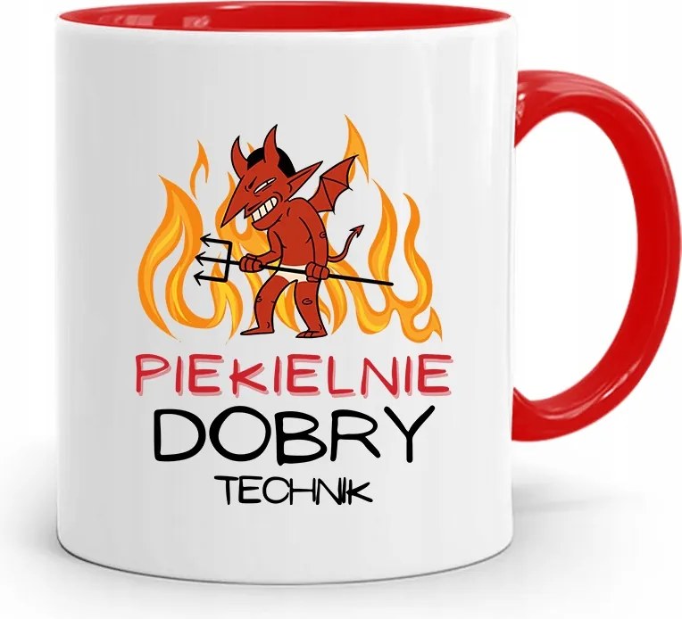 Technikusoknak Piros Ajándék Bögre fényképes nyomtatással