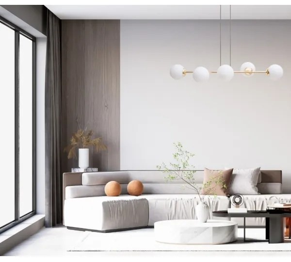 Csillár zsinóron FIRA 5xE27/60W/230V fekete