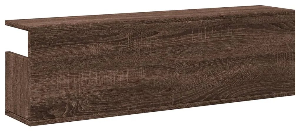 barna tölgy színű szerelt fa fali szekrény 100 x 20 x 30 cm