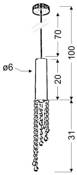 LED Csillár zsinóron DUERO LED/3W/230V