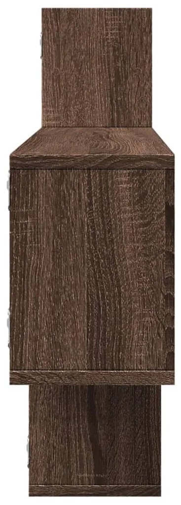 barna tölgyszínű szerelt fa fali polc 167,5 x 18 x 68 cm