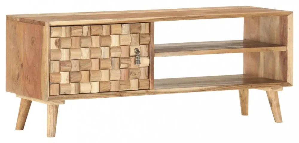 tömör akácfa TV-szekrény 100 x 35 x 40 cm
