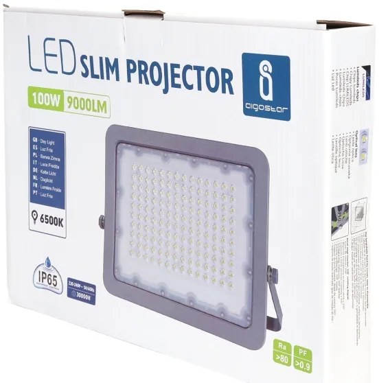 Aigostar - LED Reflektor LED/100W/230V szürke 6500K IP65