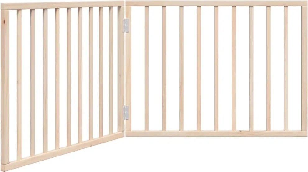 vidaXL összecsukható kutyakapu 2 panellel, nyárfa, 160 cm