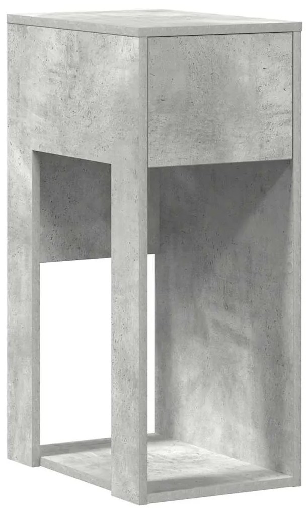 számítógépes toronyállvány fiókkal betonszürke 30x44x74cm beton