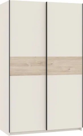 BERNO ruhásszekrény, 120 cm | Kasmír + Jackson hickory tölgy