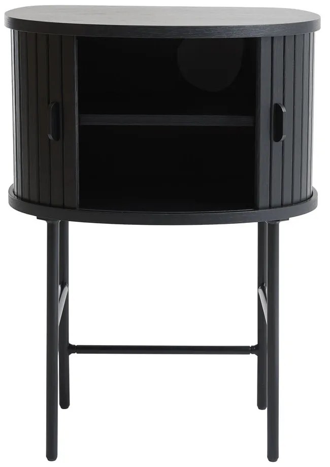 Fekete éjjeliszekrény Nola – Unique Furniture
