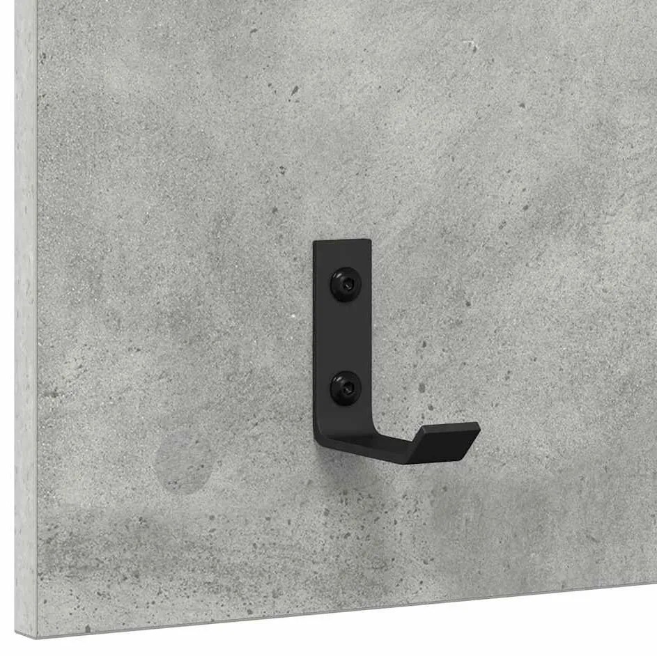 Fali Kabáthorog polcokkal Beton szürke 90 x 40 x 10 cm Faanyag