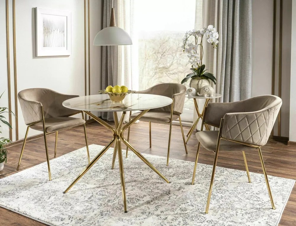 Azalia étkezőasztal kerek 90 cm kerámia
