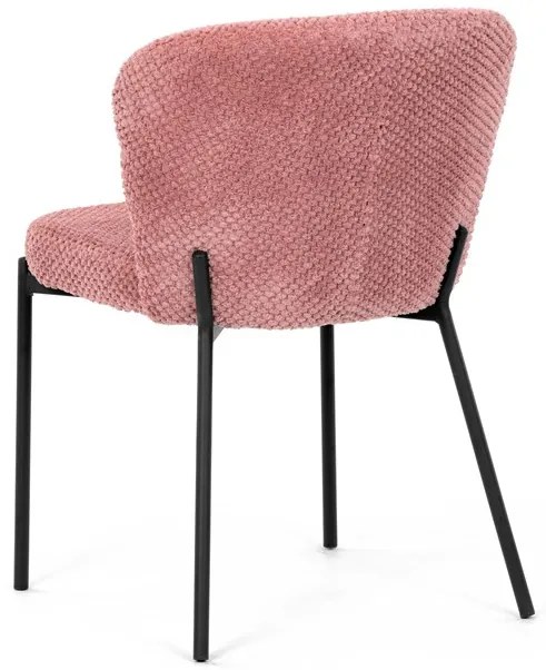 Étkezőszék rózsaszín bouclé szövettel. CT-W1077 PINK2