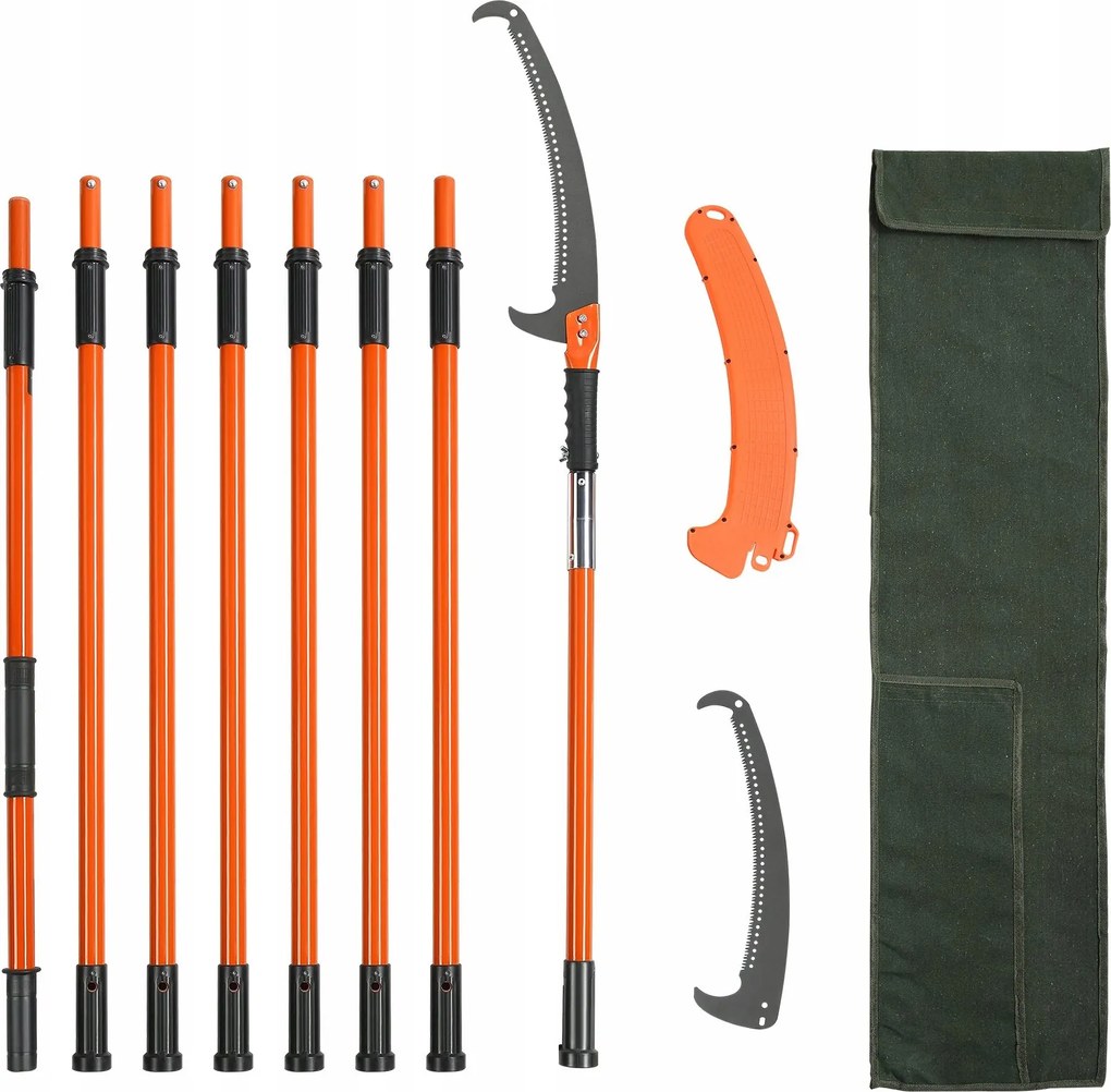 Teleszkópos fűrész kampóval fa és ágak vágásához 2,24-8,24 m