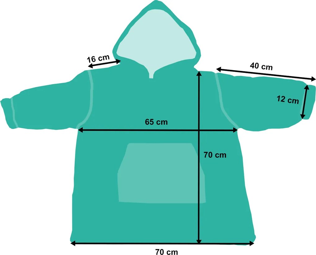 4Home Dino mikroplüss gyapjú hatású világító takaró pulóver, uni S - gyerek méret