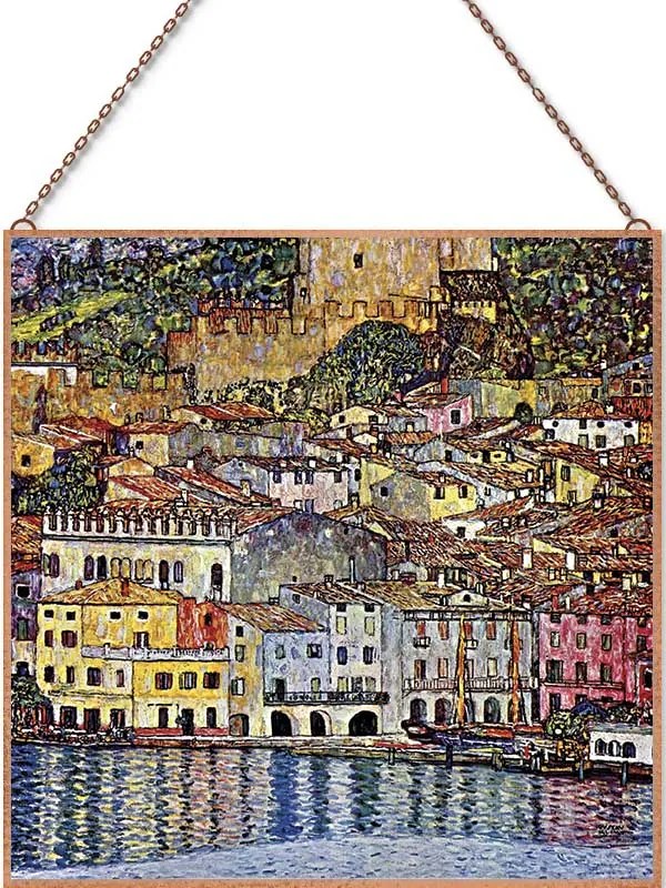 Klimt - Malcesine am Gardasee üvegkép, falikép