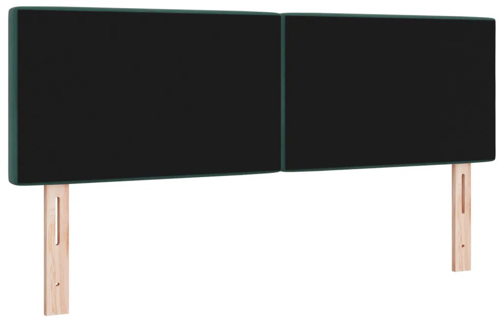 LED fejtámla Kristály gombokkal tuftolt Sötétzöld 80 cm Bársony
