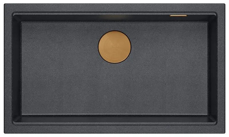 gránit mosogató Logan 110 Black Metallic